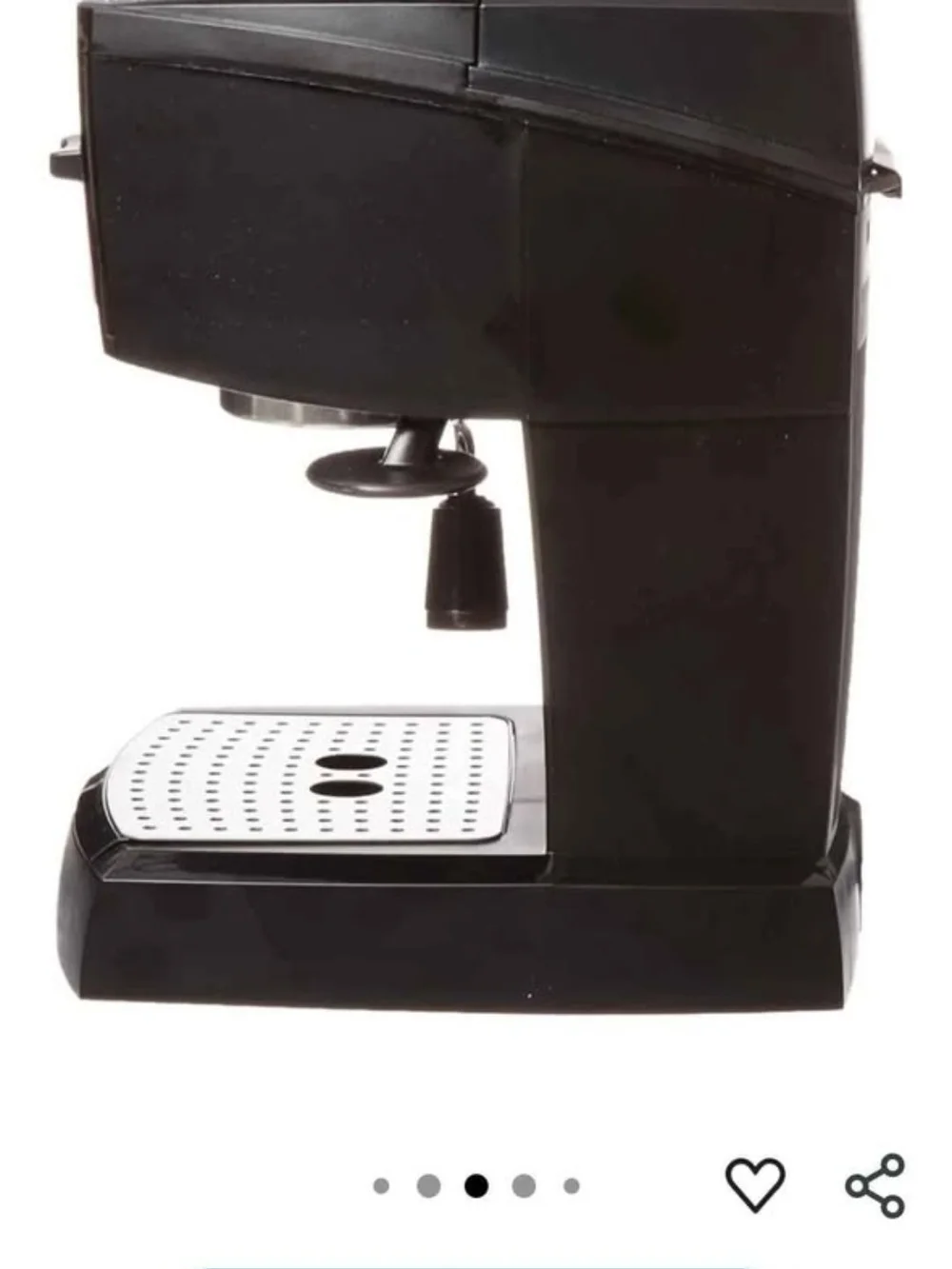 De'Longhi Black Espresso Machine with Steam Wand